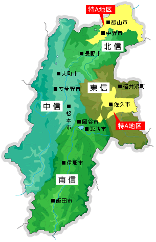 長野県の地図